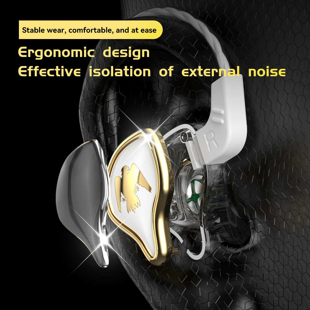 QKZ AK6 Ares Dynamic Earphones In Ear HIFI Bass Earbuds Sport Headset Noise Cancelling Music Monitor Wired Headphones With Mic