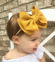 spring and summer bow hair band baby baby hair band headband double bow nylon hair band