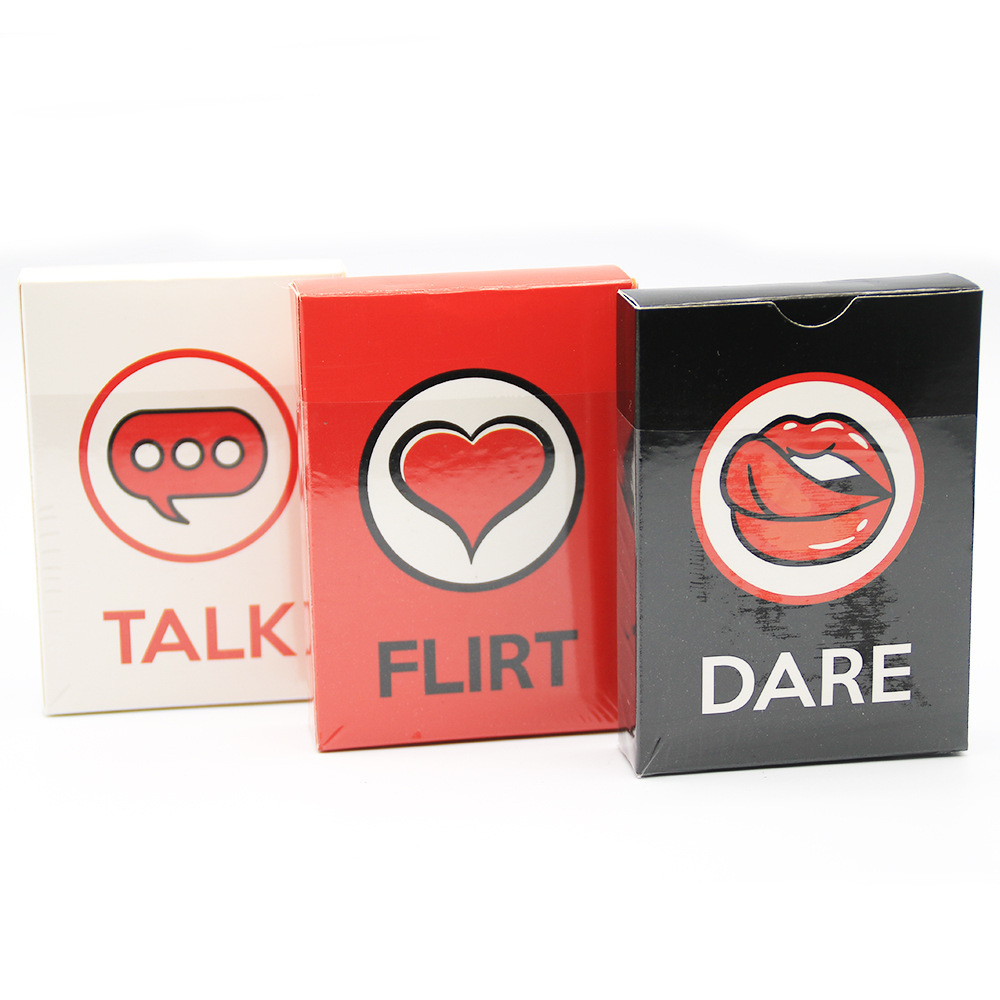 Talk, Flirt or Dare Full English romantic game talk or adventure game cards 3 Games Cards In 1 Couples Valentine's Day Gift