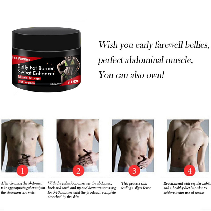 60g Muscle Cream Natural Firming Portable Abdominal Fat Burner Sweat Enhancer Men’s Gift