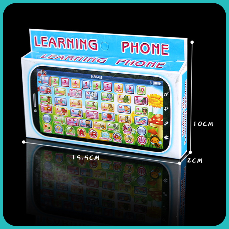 English Language Learning Machine Multifunction Toy Phone,ABC Letter Word Number Musical Yphone for Kid Educational Learning Toy
