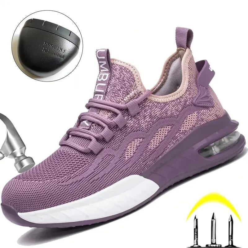Women Safety Shoes New Steel Toe Sneakers Woman Breathable Work Safety Boots Female Puncture Proof Work Shoes