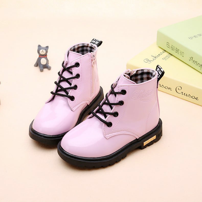 NEW Girls Leather Boots Boys Shoes Spring Autumn PU Leather Children Boots Fashion Toddler Kids Boots Warm Winter Boots &