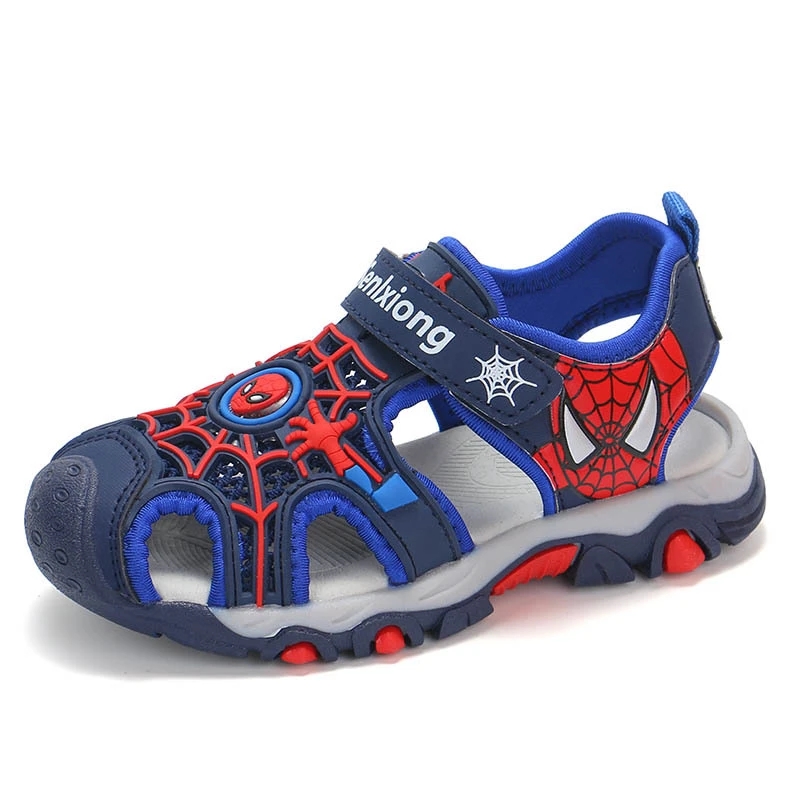 New Summer Sandals For Kids Boys Closed Toe Shoes Fashion Baby Cartoon Spiderman Sport Children Girls Soft Toddler Beach Sandals