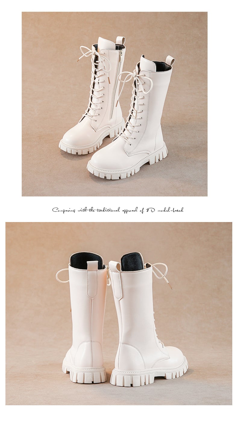 Kids Boots Autumn Winter Children Fashion Boots Baby Girls Brand Black Shoes Toddlers Pu Leather Shoes