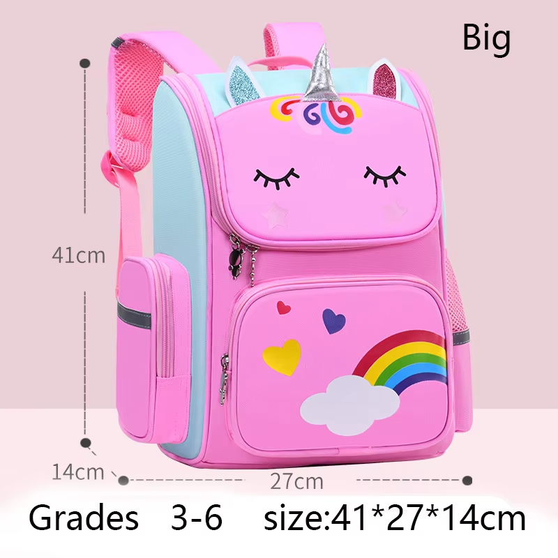 Kid Backpack for Girl Unicorn Children Bookbag Rainbow Eyes School Bag Teen Girl Backpack for Traveling Waterproof Mochilas