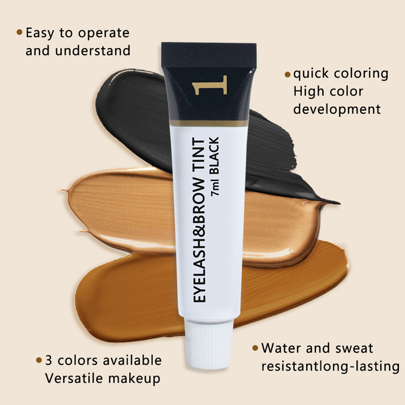Eyelash Eyebrow Dye Tint Kit Fast Tint Brow Dye Gel Eyebrow Cream Black/Brown/Coffee Brow Enhancers Mascara Makeup Tool