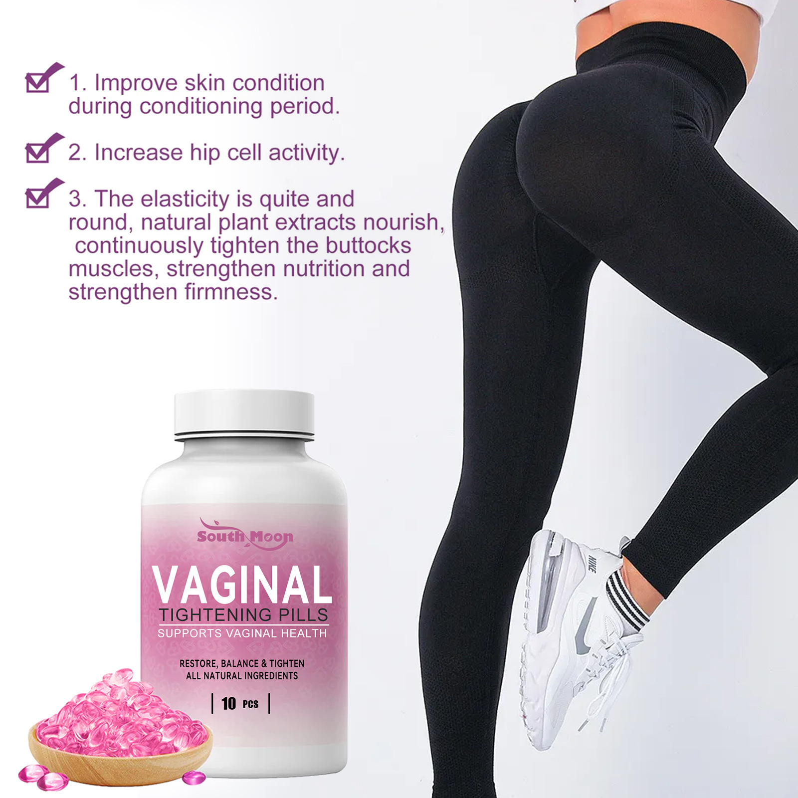 1pc Hip Tightening and Warping Hip Preventing sagging and collapse Sexy Hip Female Body Shaping Capsule