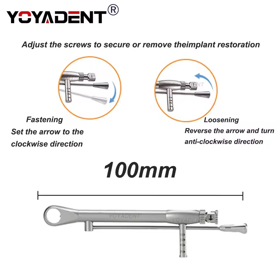 Dental Implant Restoration Tool Box Implant Restoration Screwdriver Wrench Torque Wrench Ratchet Prosthetic Kit