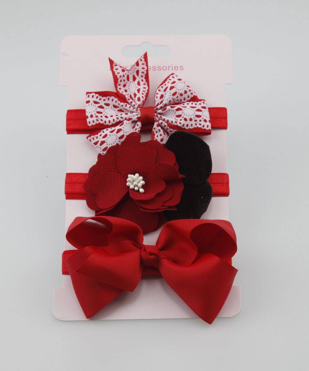 Girl Elastic Flower Headband Rubber Children Baby Nice Hair Rubber Headwear Skinny Stretchy Bowknot Flower Hair Band