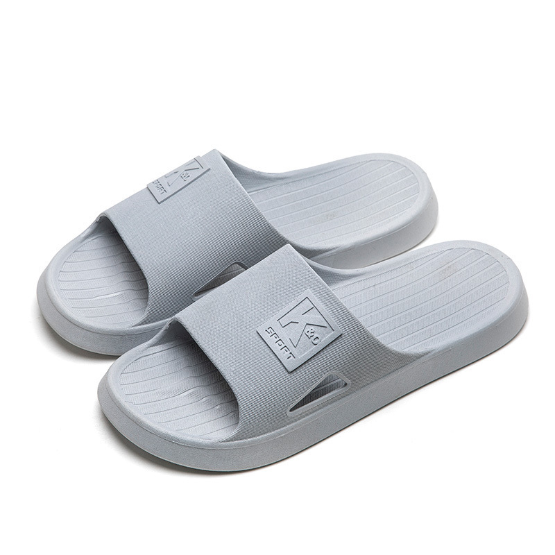 1 pair of men's fashionable home sandals and slippers, bathroom anti slip shower thick soled silent sandals and slippers