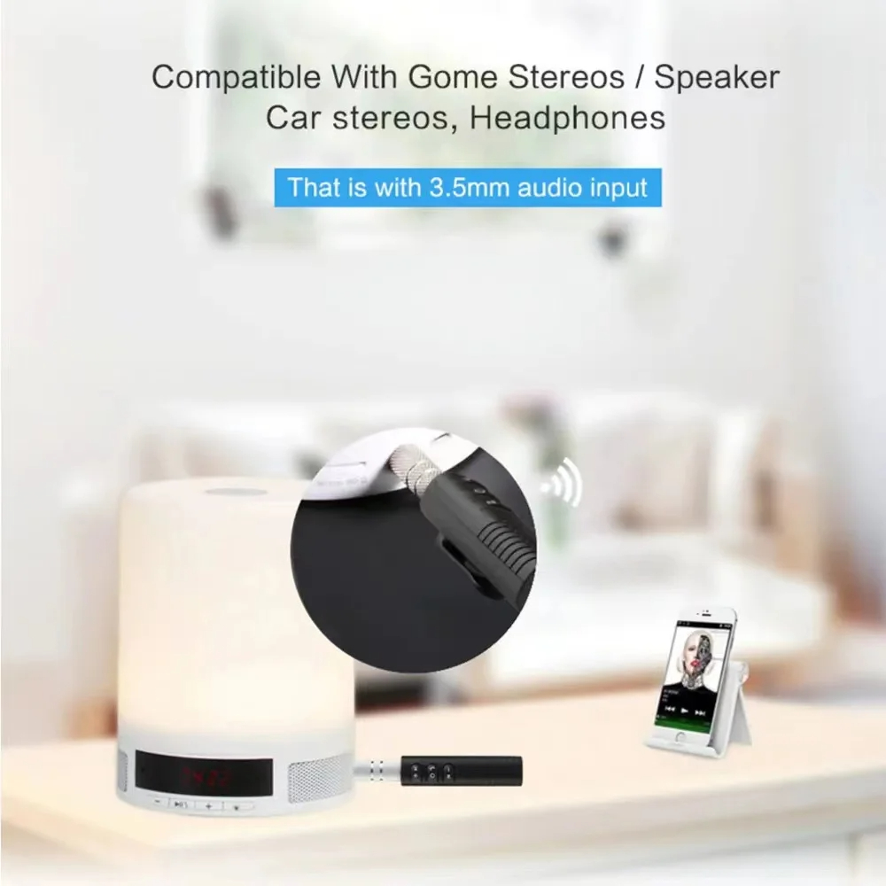 Wireless Bluetooth Compatible 5.0 Receiver Transmitter Adapter 3.5mm Jack For Car Music Audio Aux Headphone Reciever Handsfree