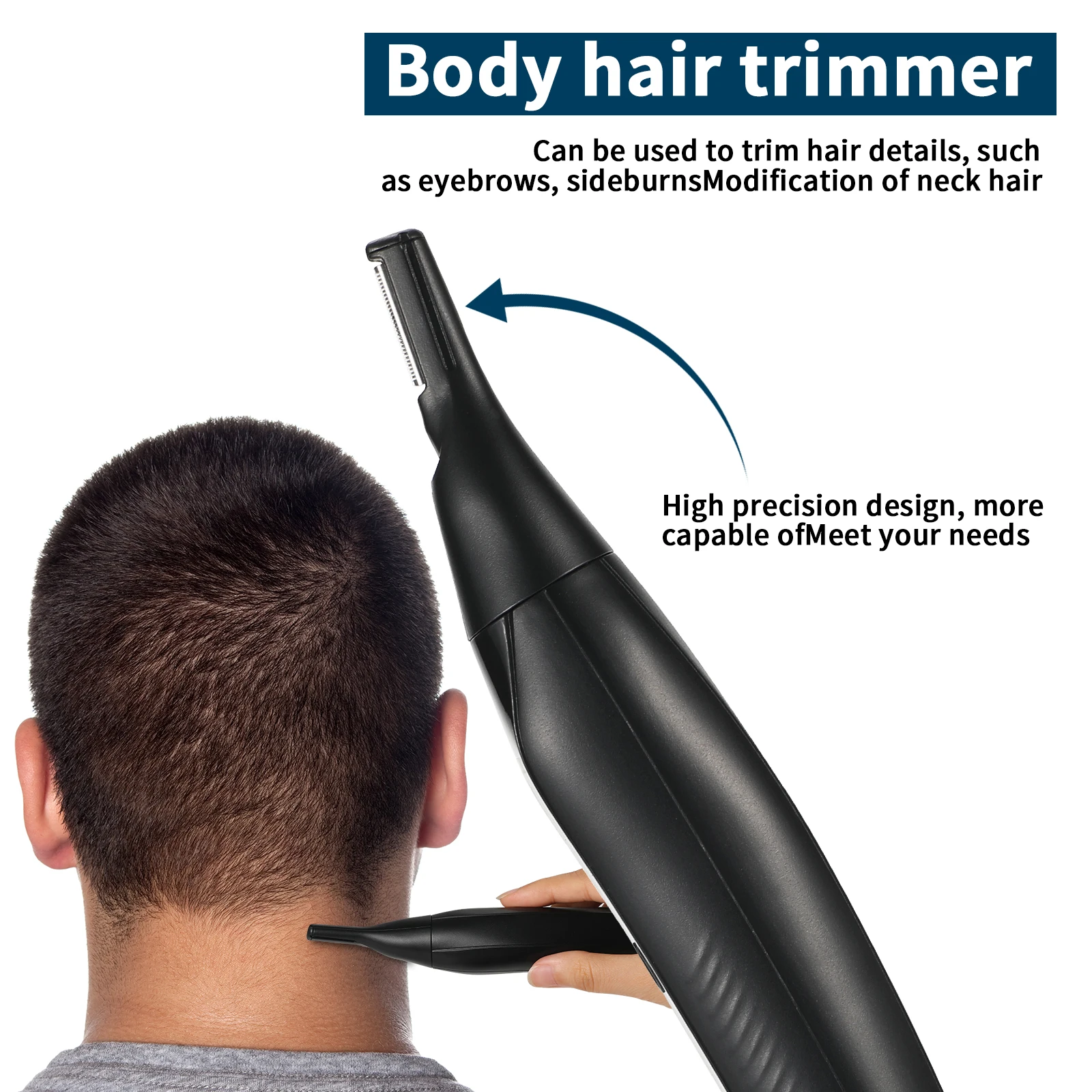 Nose Hair Trimmer Eyebrow & Facial Hair Trimmer Rechargeable Painless Eyebrow Razor for Ear Beard Hairline Metal Trimming Tool