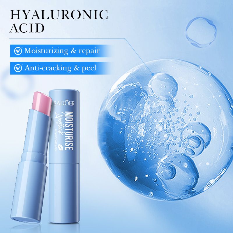 SADOER Hyaluronic Acid Lipstick Lips Skincare Nourishing Brightening Moisturizing Lip Balm Lips Skin Care Products B2-998