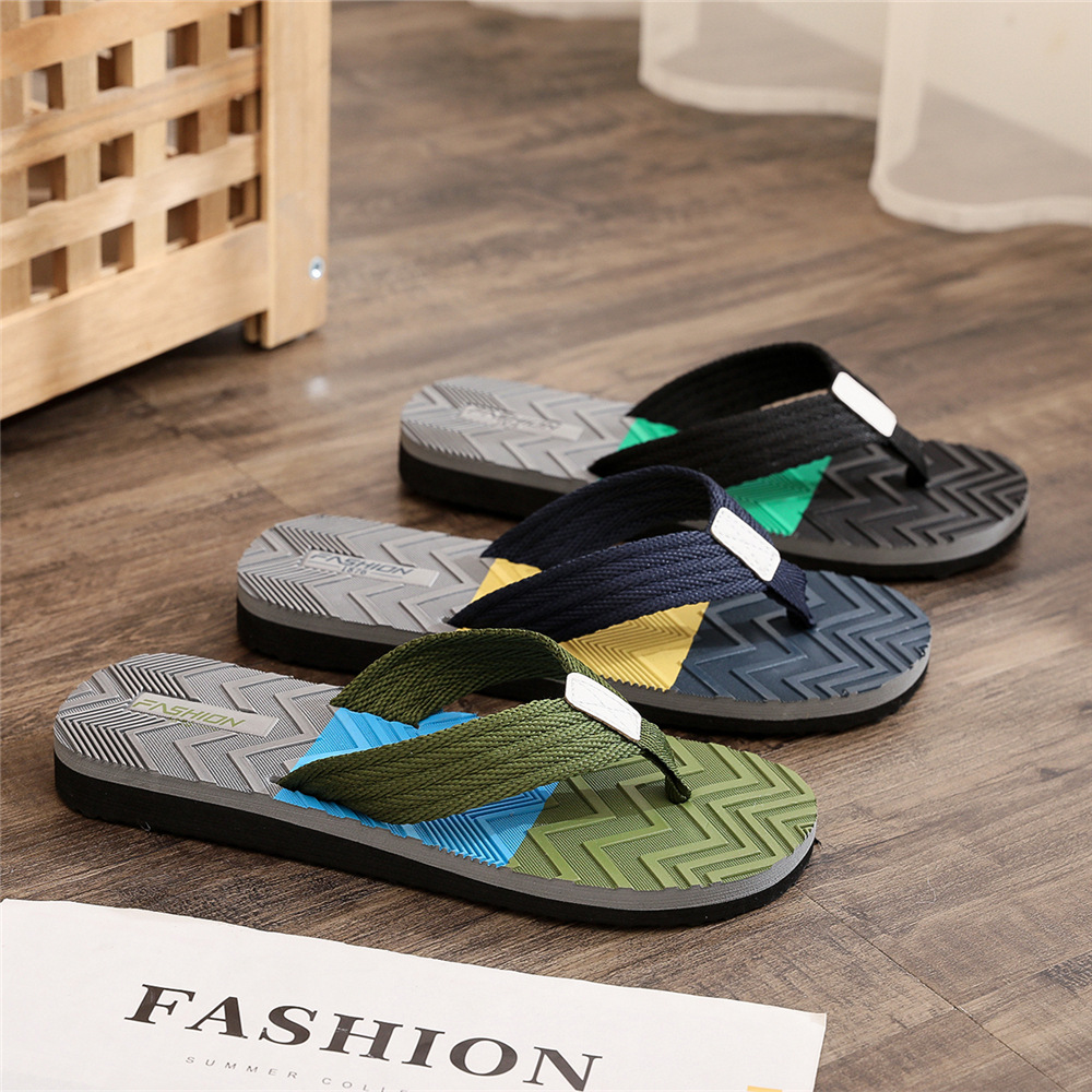 Summer New Type Miter Slippers Men's Outwear Fashion Leisure Beach Men's Miter Slippers Clip Feet Sandals
