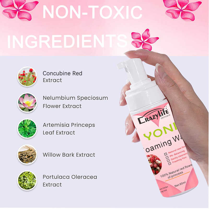 Feminine Intimate Yoni Wash Natural Washing Foam Vaginal Herbs Washer Hygiene Vagina Detox Cleaning Care for Woman Health