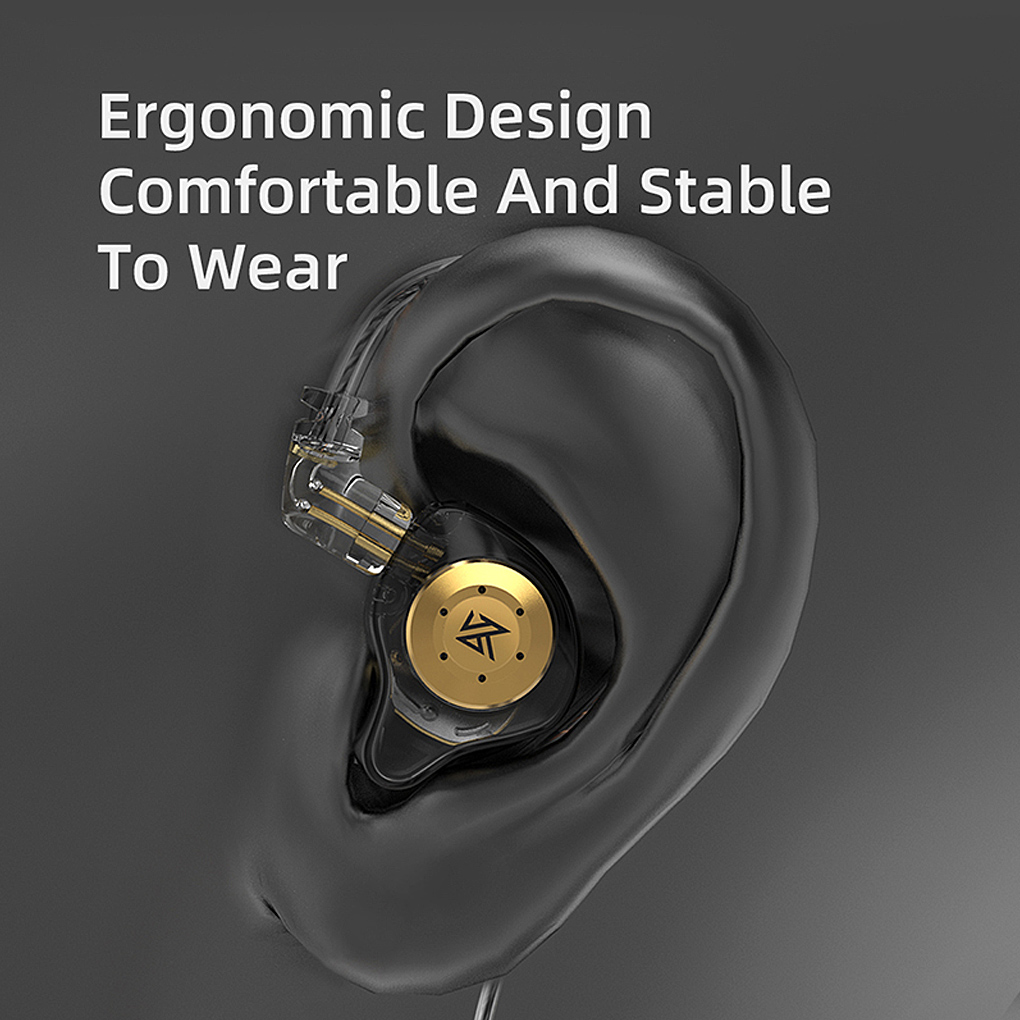 Kz EDXpro Dynamic Hifi Headphones In-ear Sports Headphones Wired Earbuds Volume Control Noise Cancelling Music Sport Earphones