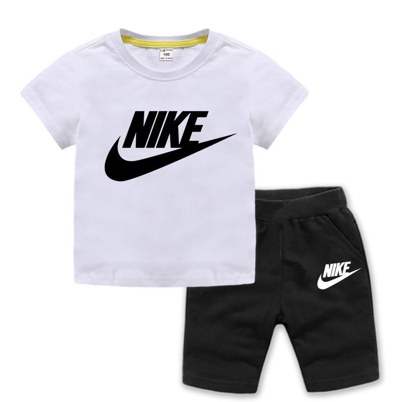 D-baby 2Pcs 0-12y Boys Clothes Set Cartoon T-shirt and Shorts Cotton Kids Summer Wear Kids Suits