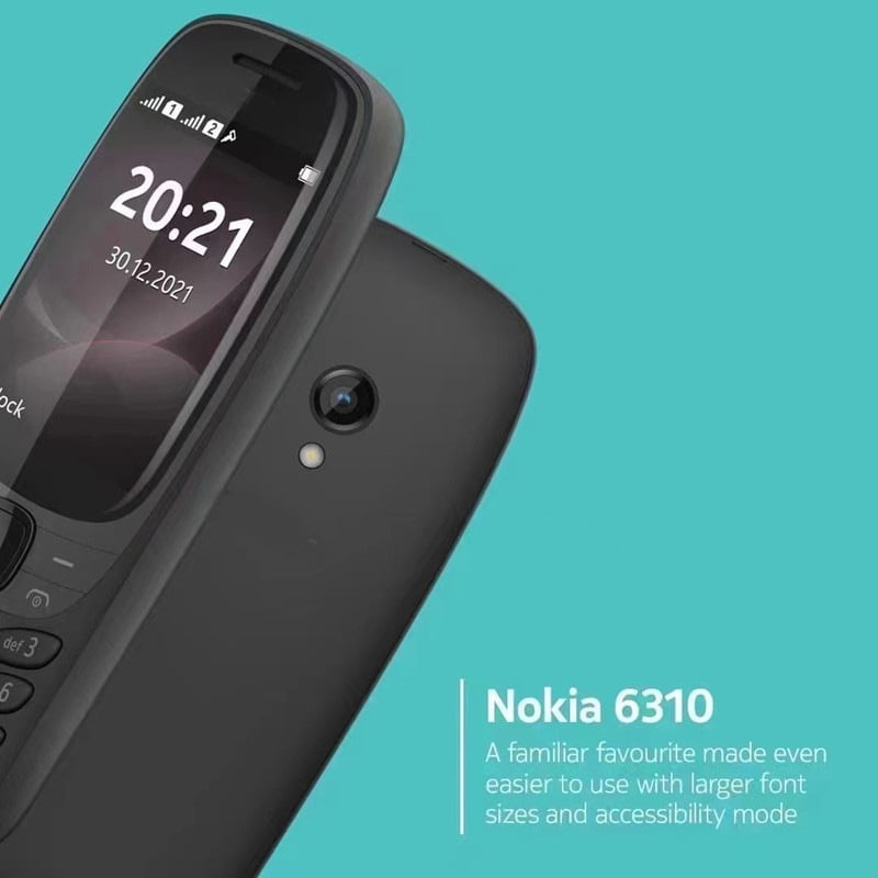 Nokia 6310 GSM non smartphone straight elderly dual card phone