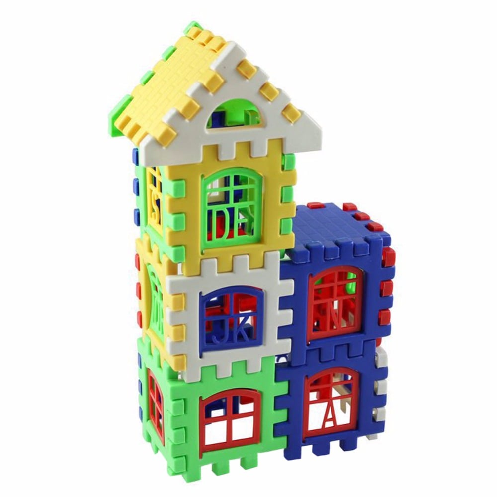 24 /Set Baby Kids House Building Blocks Educational Learning Construction Developmental Toy Set Brain Game Toy