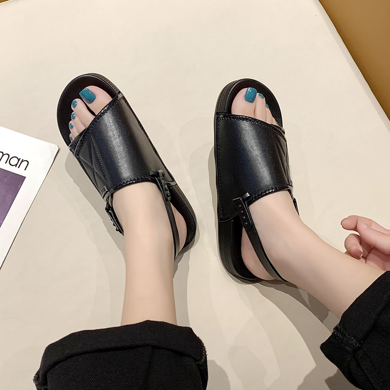 TAWANA Sandals Women's Cross border E-commerce Leisure One Word Sandals Leisure Beach Parent-child Two Wear Flat Outwear Wholesa