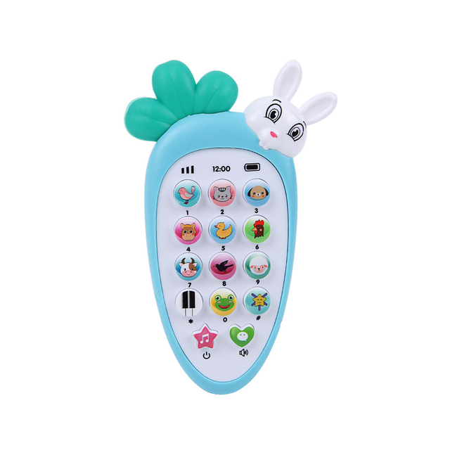 1pc Premium Soft-Touch Cartoon Mobile Toy for Toddlers – Dual-Mode (Learning & Music), Voice-Responsive, Safe Rounded-Edge Desig