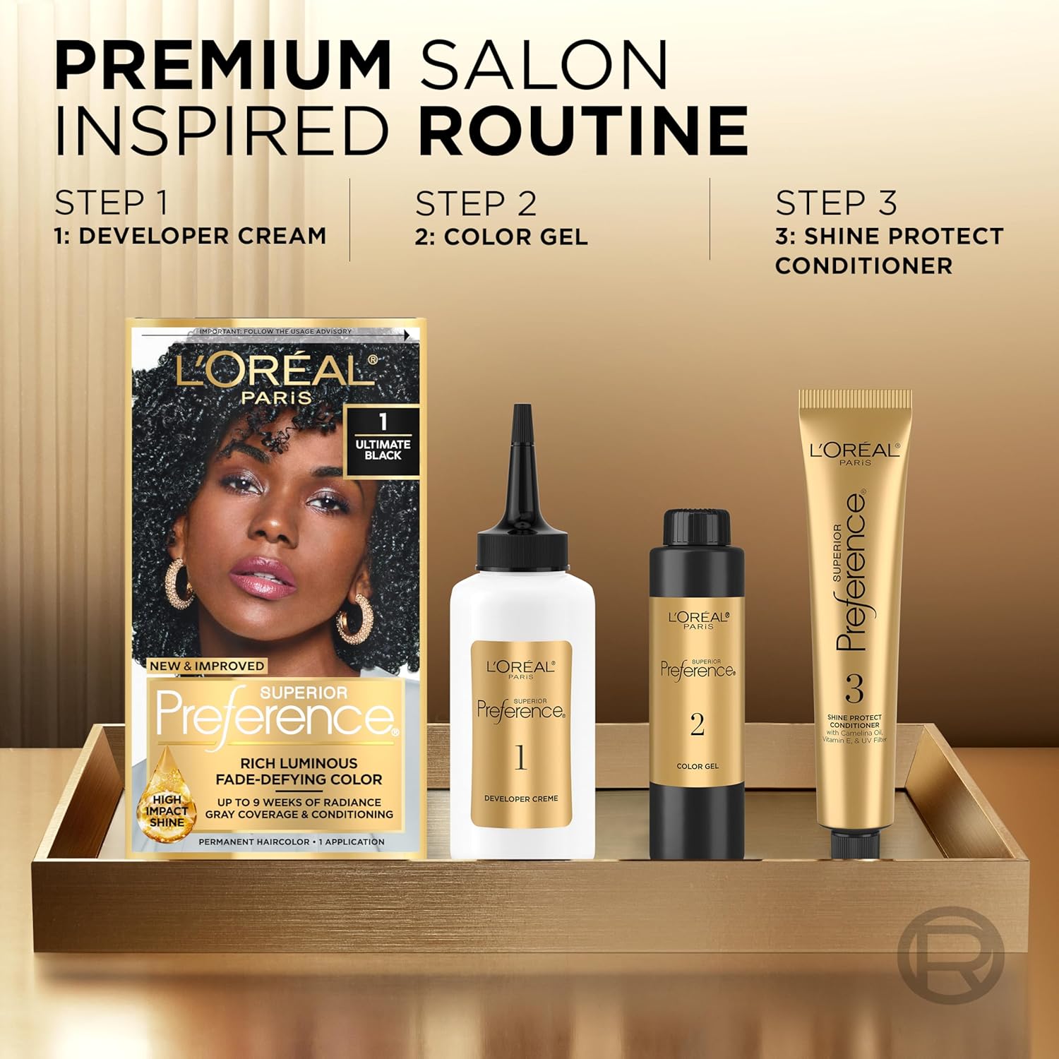 L'Oreal Paris Superior Preference Luminous Fade-Defying Permanent Hair Color, Hair Dye For Up to 9 Weeks of Radiance, Dark Ash Blonde 7A, 1 Hair Dye K