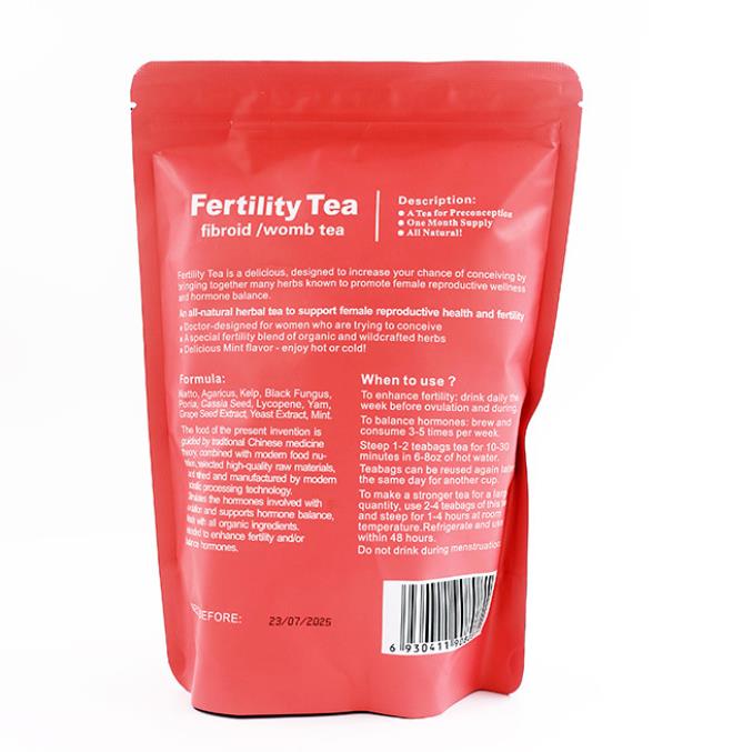 Eeffective female fertility tea for women 100% natural womb care herbal organic tea optimize user chances of conceiving