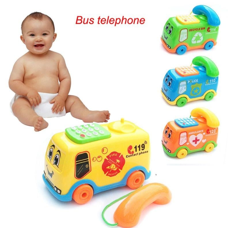 Aby Toys Music Cartoon Bus Phone Educational Developmental Kids Toy Gift