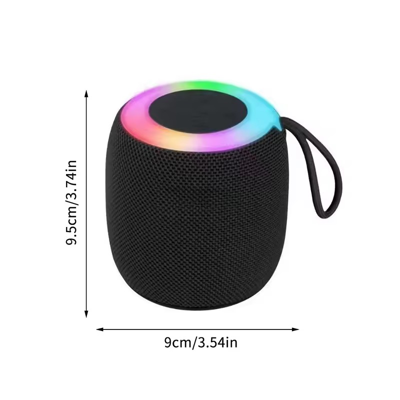 ireless Bluetooth Speaker Waterproof RGB Color Light Stereo Sound Effect Bass Charging Portable Speaker