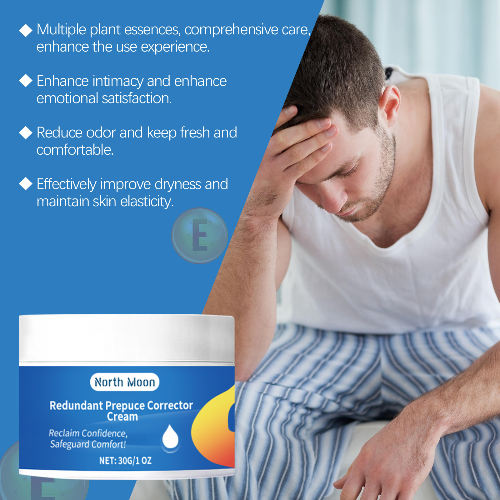 Redundant Prepuce Corrector Cream Treatment for balanoposthitis, genital eczema, and itching