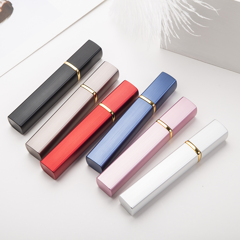 Metal Case Glass Tank Perfume Bottle Aluminum Nozzle Spray Refillable Bottle Parfum Cosmetic Glass Container 12ml &