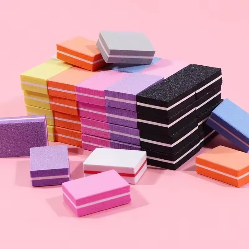 50psc Mini Buffing Sanding Files Block Pedicure Care Nail Art Buffer Polish Manicure Pedicure Nail File Tools Nail Charm