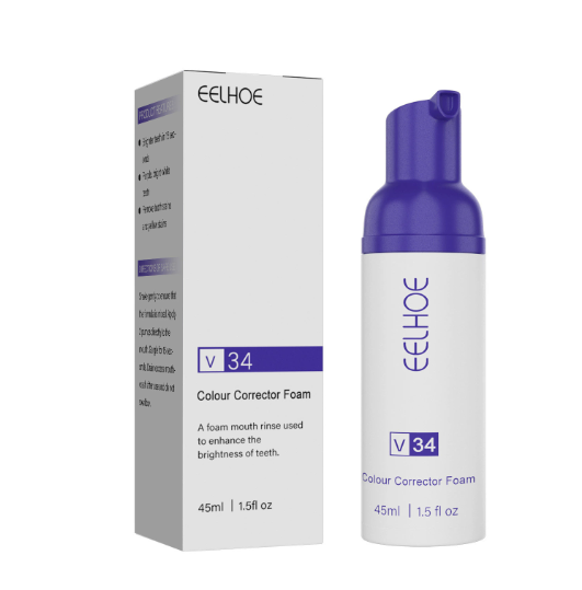 V34 Purple Whitening Toothpaste Remove Stains Reduce Yellowing Care For Teeth Gums Fresh Breath Brightening Teeth