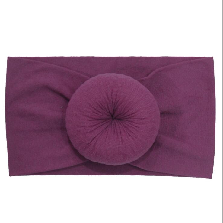 New Knit Fabric Round Headband Turban For Baby Children Wide Stretch Headbands Hairband Hair Accessories