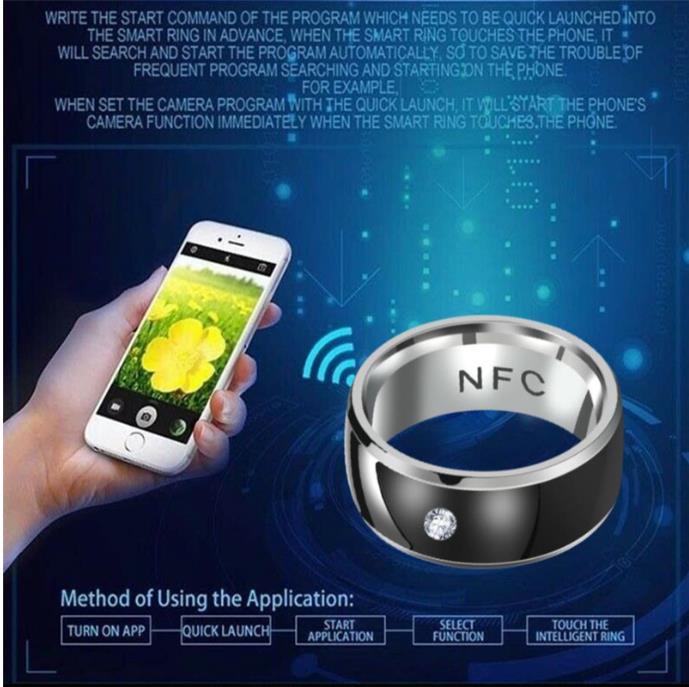 NFC Multifunctional Finger Ring Intelligent Wearable Connect Android Phone Equipment Waterproof Smart Technology Ring Jewelry