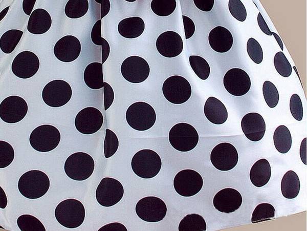 Girls Party Wedding Polka Dot Flower Gown Fancy Dress