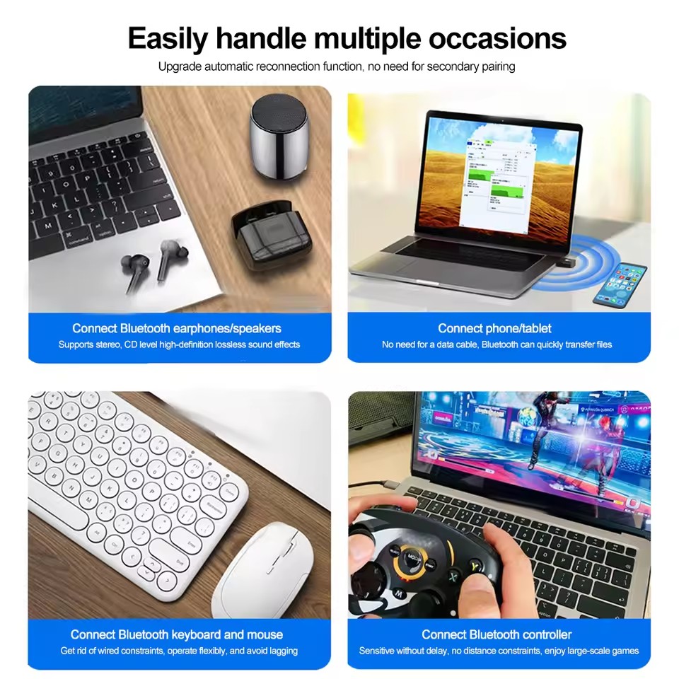WiFi 6 Bluetooth 5.4 Adapter 900Mbps Dual Band USB Network Card Driver Free 2.4G&5GHz Wireless WiFi Receiver Wireless Network