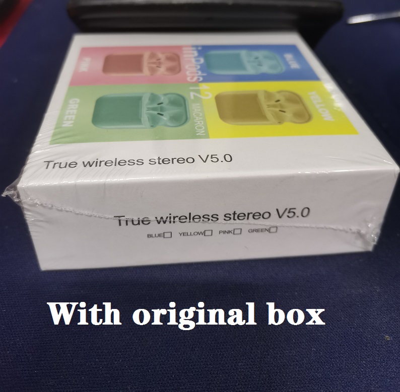 Macaron inPods 12 TWS Bluetooth Earphone Mini Headphone Wireless Earbuds Bluetooth Headset with Charging Box