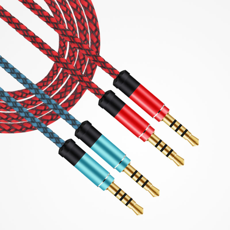 NNBILI 1.5M 3.5mm Audio Cable Nylon Braided AUX Cord for Car Headphones Phone MP3 Player and Speaker Headset Extension
