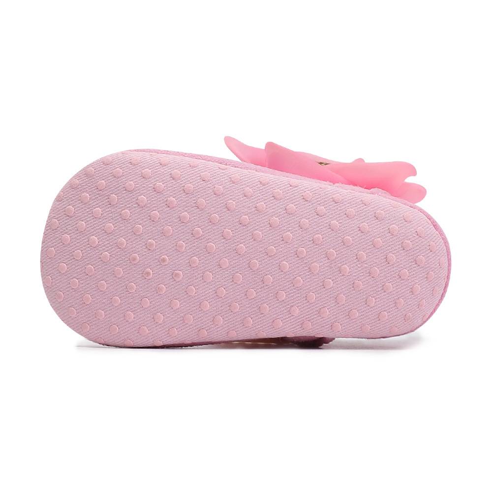 Newborn Baby Toddler Boy Girl Soft Sole Flower Bow Crib Shoes Warm Boots Prewalker 0-18M