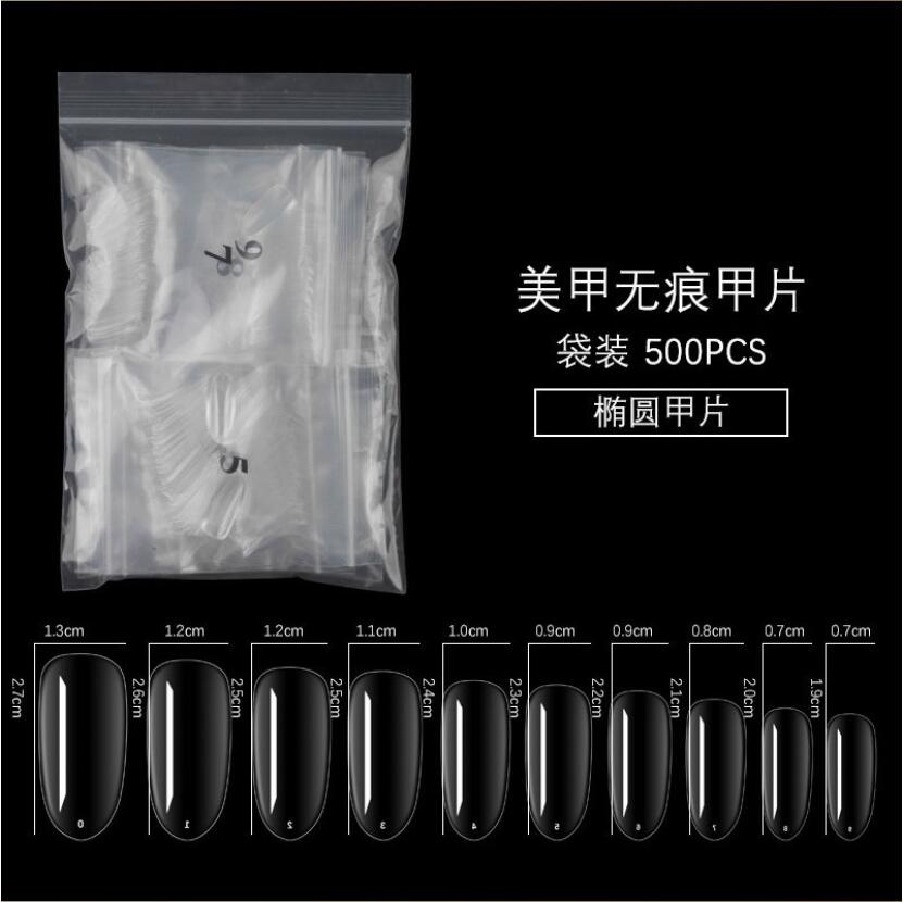 500pcs False Nail Art Tips French Natural Transparent Coffin False Nails Tips Acrylic UV Gel Nail Polish Manicure