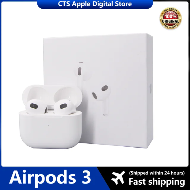 1:1 New Original Apple AirPods (3rd generation) Wireless Bluetooth Headphone with Charging Case
