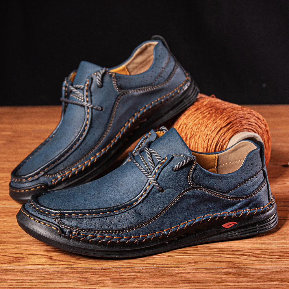 Handmade Leather Shoes Men Casual Sneakers Comfort Driving Shoe Soft Leather Loafers Men Shoes Moccasins Tooling Shoe Footwear