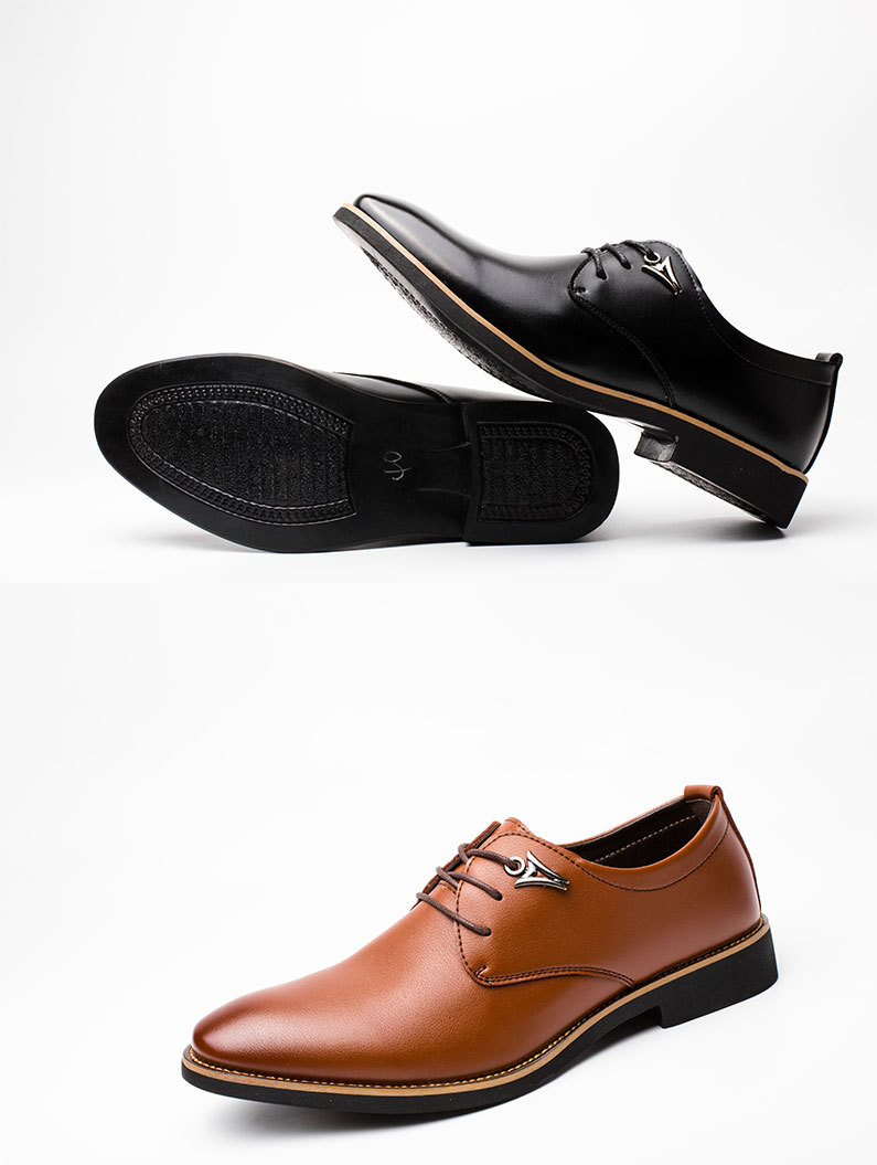 Luxury Brand Leather Concise Men Business Pointy Black Shoes Breathable Formal Wedding Basic Shoes Men Dress Shoes Fashion new
