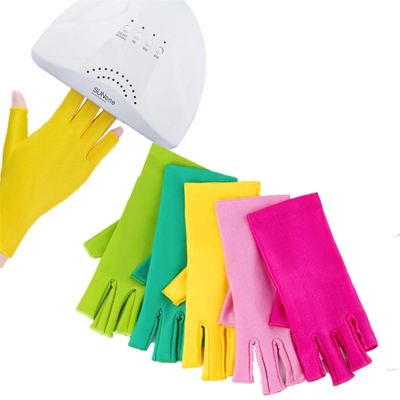 1 Pair Anti UV Radiation Protection Gloves LED Lamp Nail UV Protection Glove Nail Art Gel Nail Dryer Light Nail Art Equipment