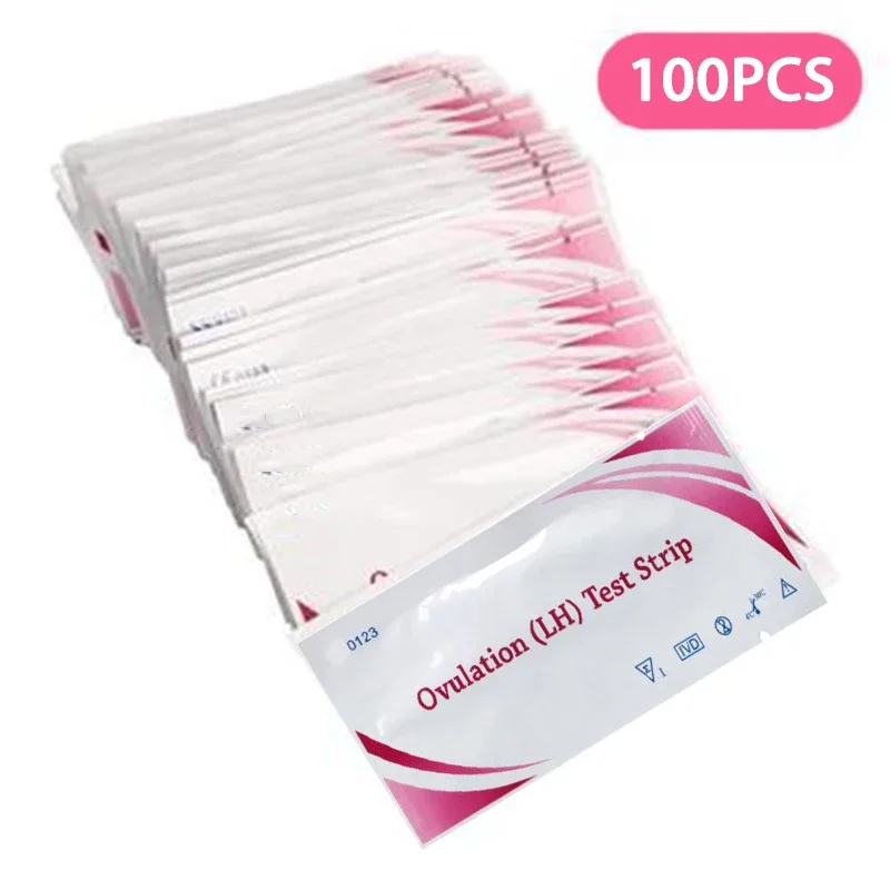 100Pcs/lot EGENS LH Ovulation Tests Household Strips Urine Test Over 99% Accuracy Test Kit Strips Pregnancy Test First Response