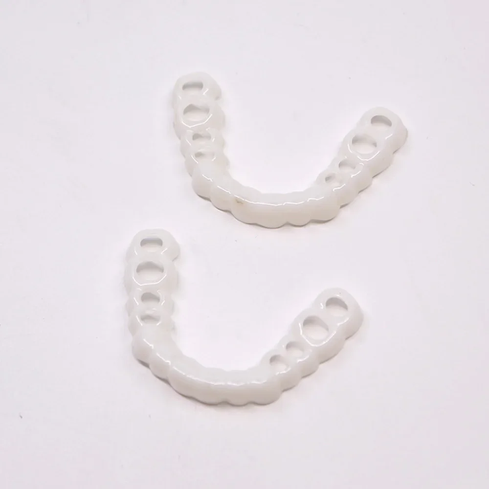 Sdottor Fake Teeth Artificial Braces Teeth Whitening Snap On Silicone Smile Veneers Upper & Lower Teeth Brace Cover Dental Beau