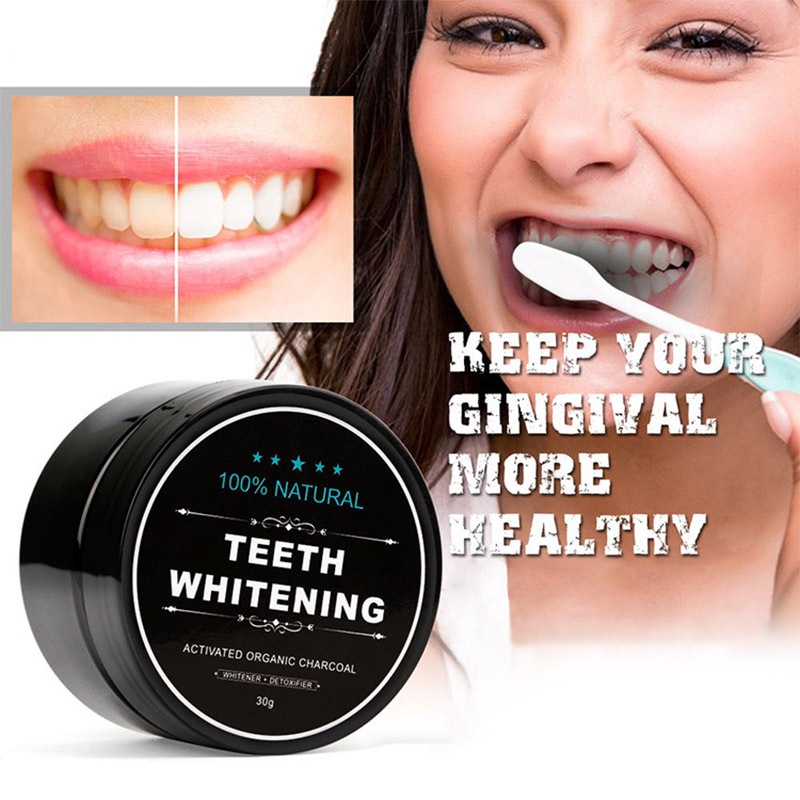 30g Activated Bamboo Charcoal Powder Oral Hygiene Cleaning Teeth Plaque Tartar Removal Stains Tooth White Powder