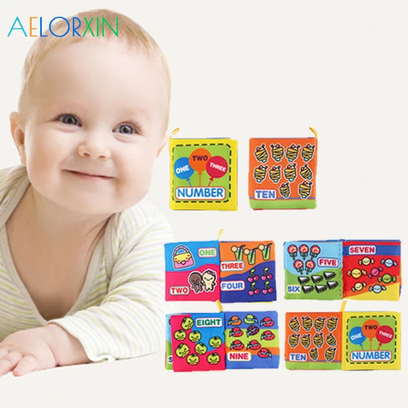 New Infant Educational Cloth Book Letter Pattern Cognitive Baby Toy Learning Infant Book Development Boys Girls Newborn Animal